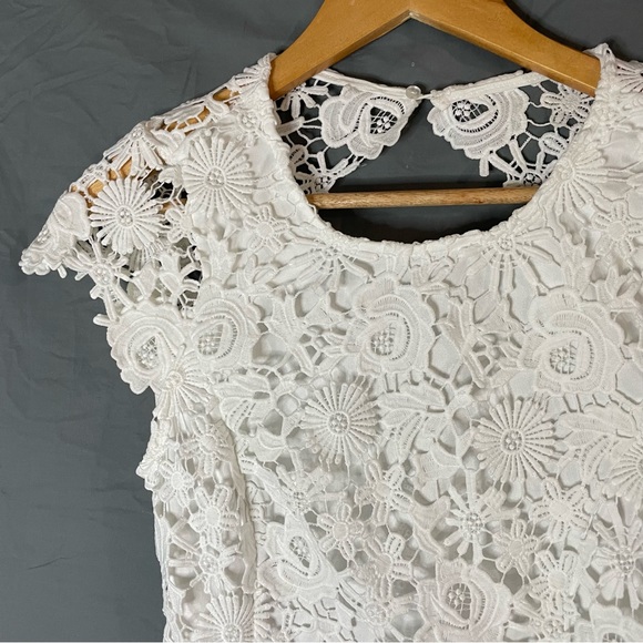 Lulus Romance Language White Backless Lace Dress - Picture 6 of 8